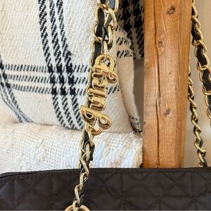 Juicy Couture Black‎ Chain Strap Tote Bag Y2K